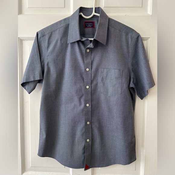 UNTUCKIT Dolcetto Men’s Short Sleeve Button Down Shirt Size S Blue Wrinkle Free - Picture 1 of 14